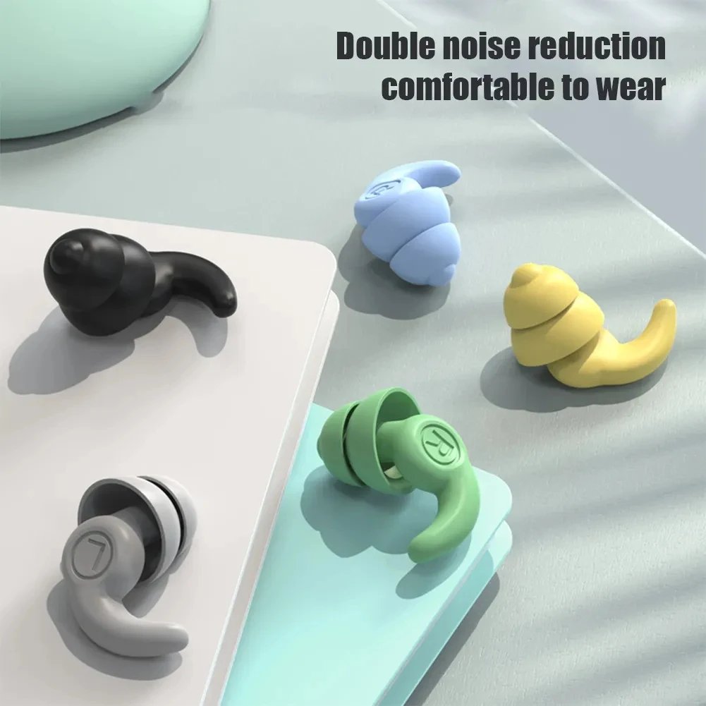Anti Noise Silicone Earplug Sleep Noise Reduction Ear Plug Canceling Soundproof Ear Plugs Waterproof Swimming Soft Ear Protector Anti Noise Silicone Earplug Sleep Noise Reduction Ear Plug Canceling Soundproof Ear Plugs Waterproof Swimming Soft Ear Protector