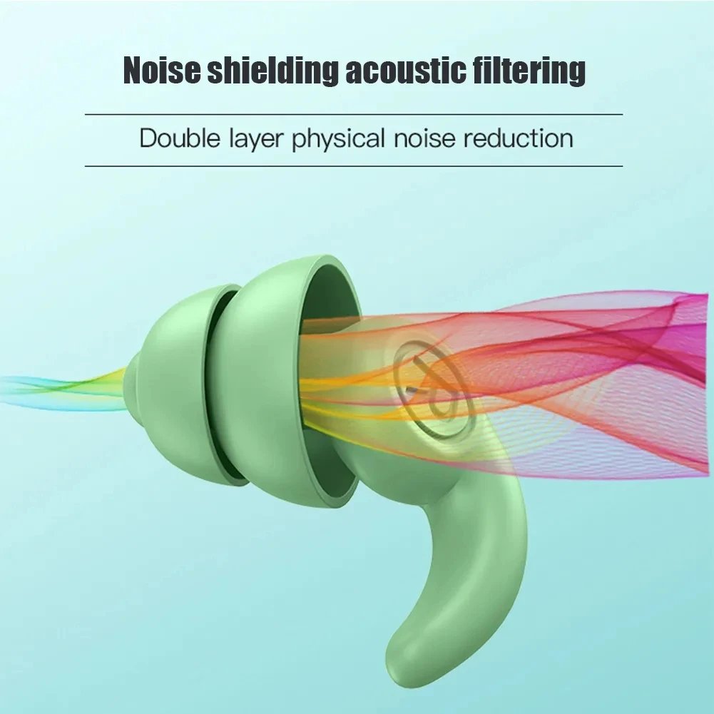 Anti Noise Silicone Earplug Sleep Noise Reduction Ear Plug Canceling Soundproof Ear Plugs Waterproof Swimming Soft Ear Protector Anti Noise Silicone Earplug Sleep Noise Reduction Ear Plug Canceling Soundproof Ear Plugs Waterproof Swimming Soft Ear Protector