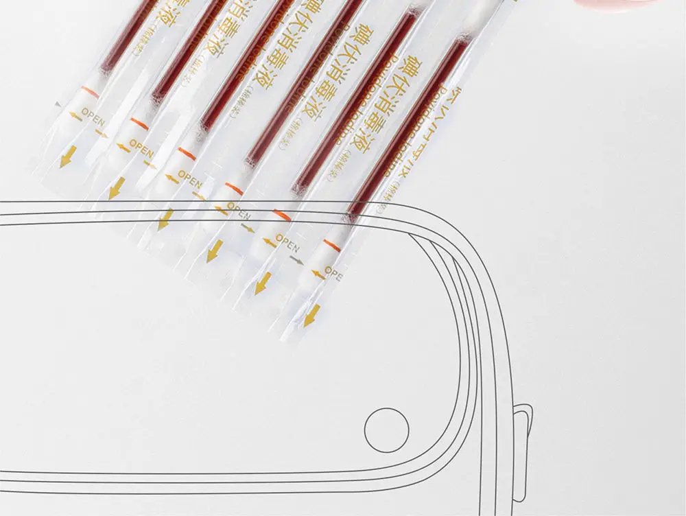 50PCS/Lot Medical Alcohol Disposable Emergency Cotton Stick Iodine Disinfected Swab First Aid kit home for Children Adults Baby