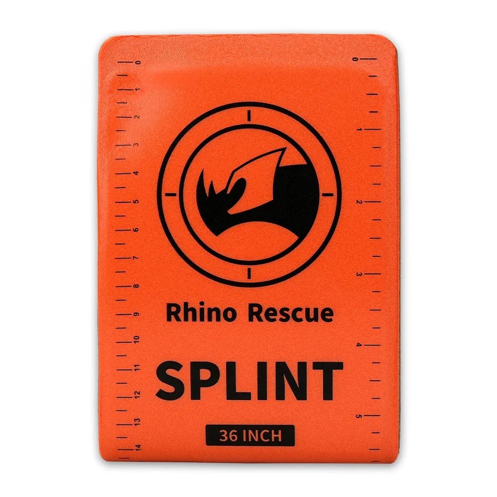 RHINO RESCUE First Aid Splint 36″ X 4.3″ Green-Gray, Keep Bones in Position For Camping Hiking Fixture Bone Emergency Kit RHINO RESCUE First Aid Splint 36