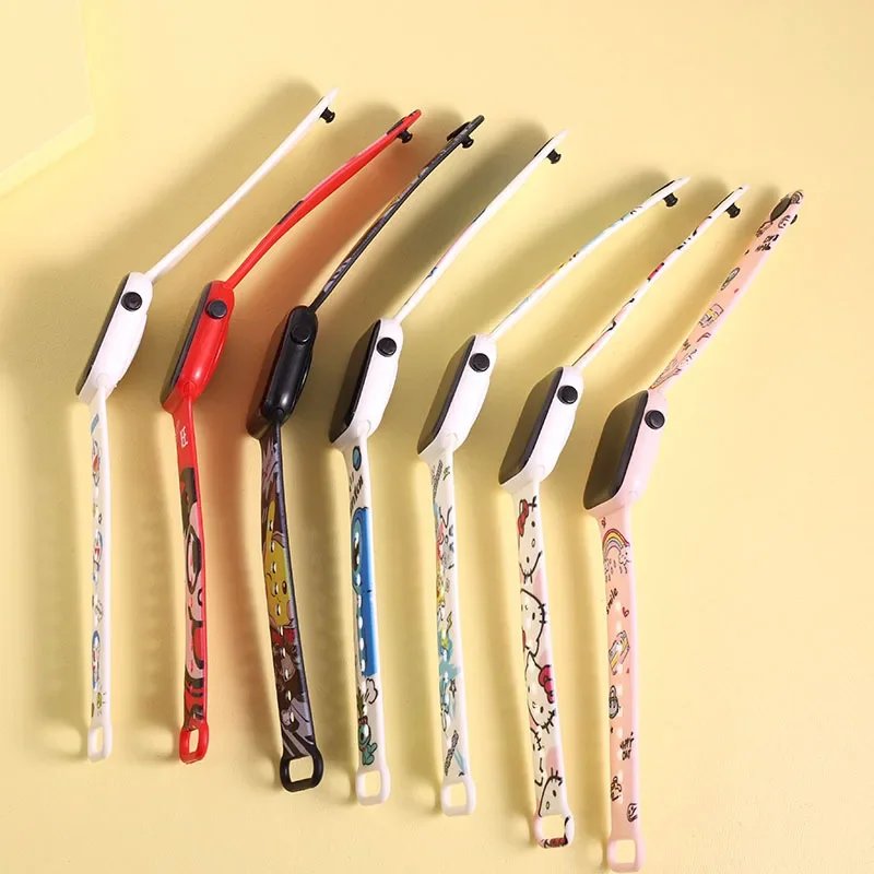 Disney's new Stitch cartoon color printed student LED electronic watch fashionable printed square Y1 button electronic watch