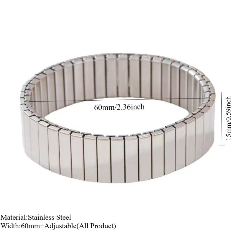 Loe| Titanium Steel Elastic Bracelet for Women.Heart Shape.1Pcs.Gold Plated Punk Jewelry.Hip Hop. New Design