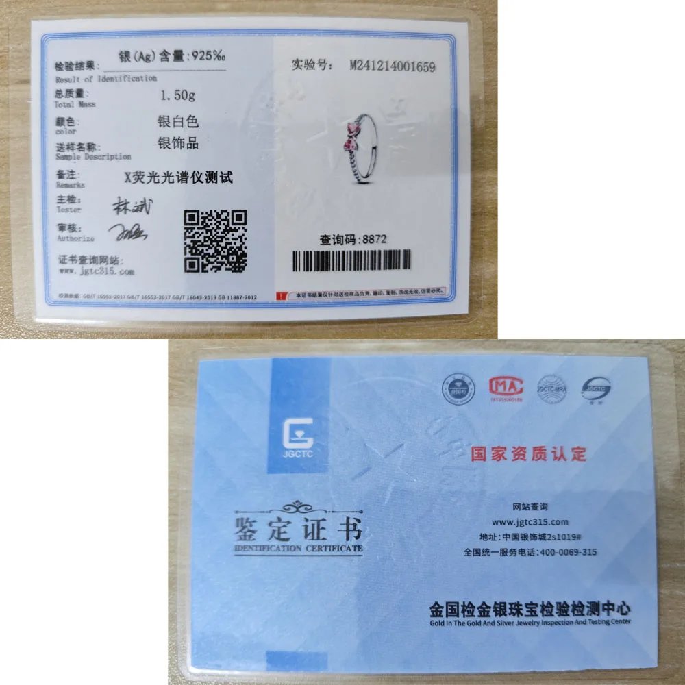 925 Sterling Silver Flower Heart Size 6789 Red Pink Heart Stone Ring Women Rings Fine Jewelry Fashion Accessories