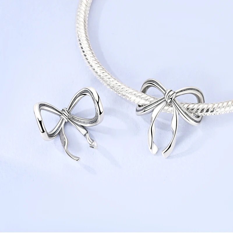 Fit Original 925 Sterling Silver Charms Beads Bow Perfume Bottle Pink Charms for Women Fine DIY Birthday Jewelry Gifts