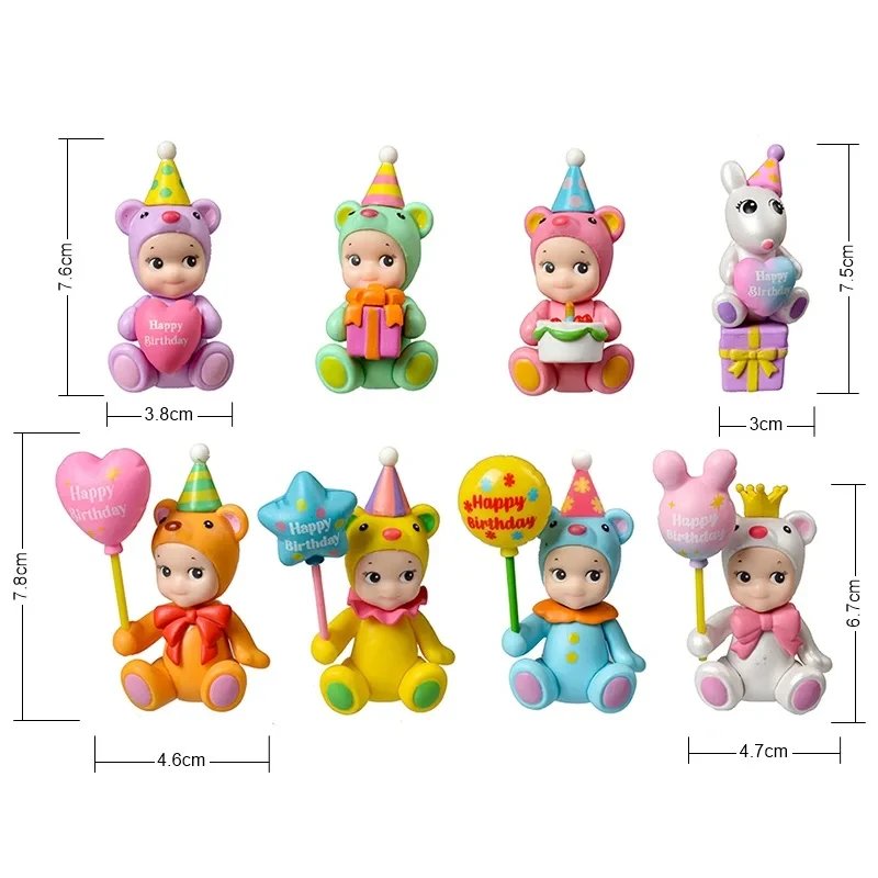 New Angel Fruit Animals Series Blind Box Anime Figure Cute Hippie Doll Trendy Car Mobile Phone Ornaments Kids Toy Birthday Gift
