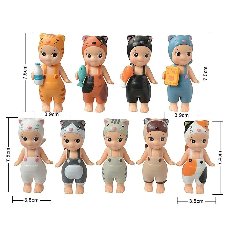 New Angel Fruit Animals Series Blind Box Anime Figure Cute Hippie Doll Trendy Car Mobile Phone Ornaments Kids Toy Birthday Gift