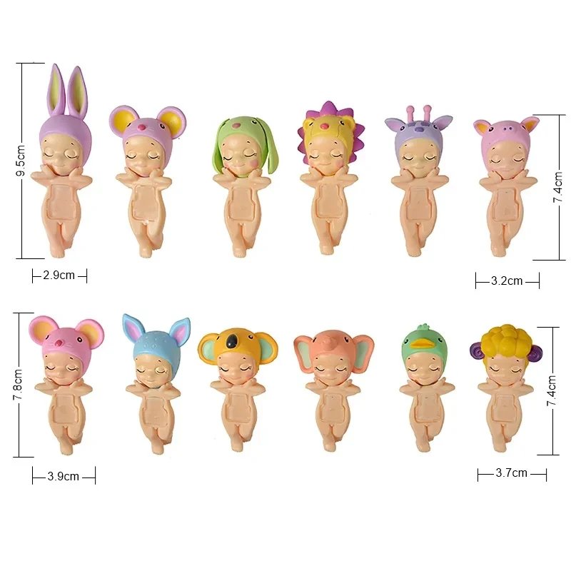New Angel Fruit Animals Series Blind Box Anime Figure Cute Hippie Doll Trendy Car Mobile Phone Ornaments Kids Toy Birthday Gift