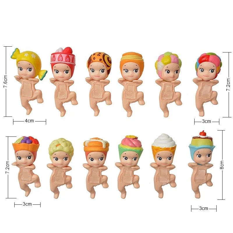 New Angel Fruit Animals Series Blind Box Anime Figure Cute Hippie Doll Trendy Car Mobile Phone Ornaments Kids Toy Birthday Gift