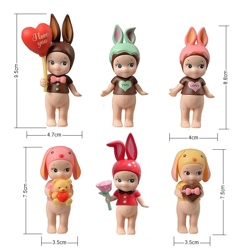 New Angel Fruit Animals Series Blind Box Anime Figure Cute Hippie Doll Trendy Car Mobile Phone Ornaments Kids Toy Birthday Gift