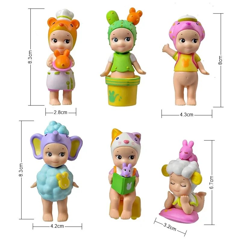 New Angel Fruit Animals Series Blind Box Anime Figure Cute Hippie Doll Trendy Car Mobile Phone Ornaments Kids Toy Birthday Gift