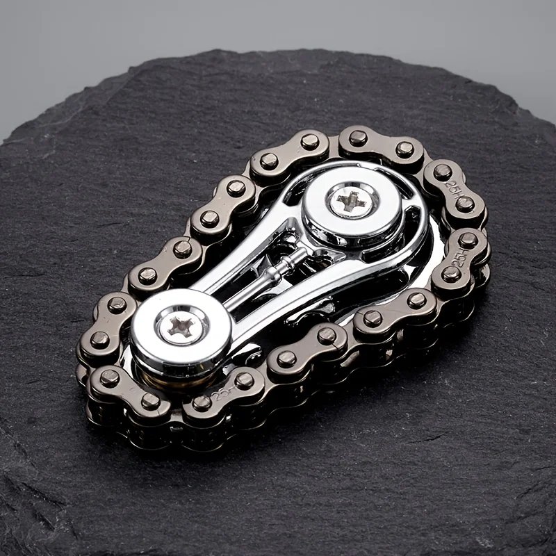 Sprockets Flywheel Fingertip Gyro Fidget Spinner Antistress Anxiety Metal Bike Chains EDC Spinner Fidget Toys For Adult
