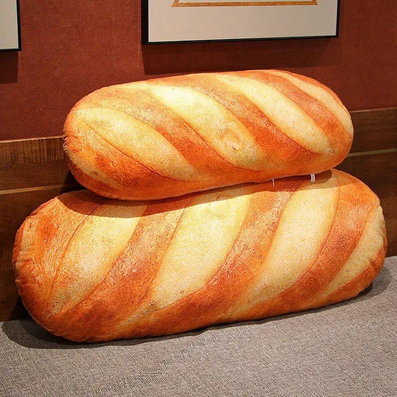 French Bread Plush Pillow Stuffed Printing Images Food Plushie Peluche Party Prop Decor Sleeping Companion Man Gift