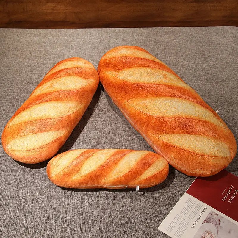 French Bread Plush Pillow Stuffed Printing Images Food Plushie Peluche Party Prop Decor Sleeping Companion Man Gift