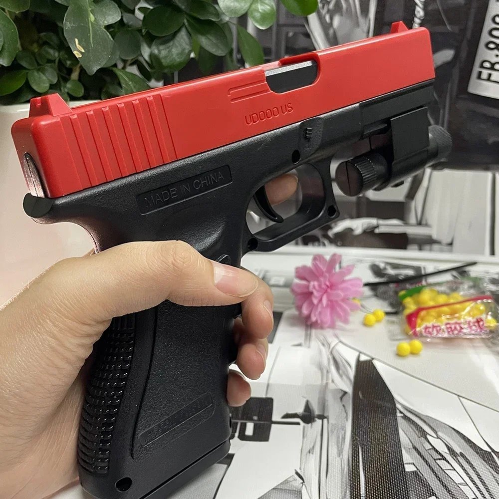 High quality soft bullet air gun manual G17 geock toy gun lower magazine laser outdoor sports CS game weapons children gift