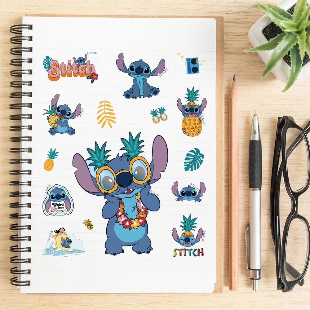 32Sheets Children DIY Puzzle Sticker Cartoon Stitch Character Assemble Stickers Kids Toys Boys Girls Gifts