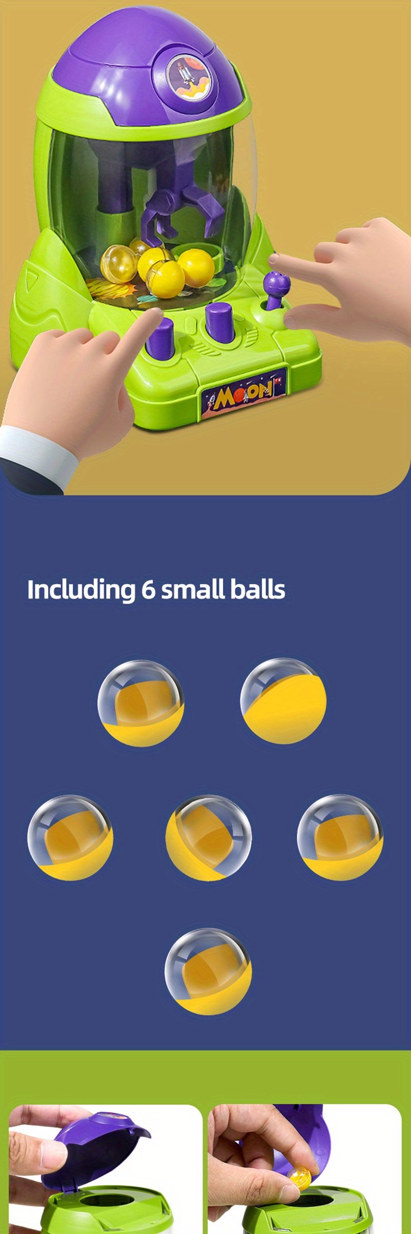 Space Rocket Crawler, Ball Pincer, Egg Twister - Use this toy as a Halloween/Christmas gift to win prizes!