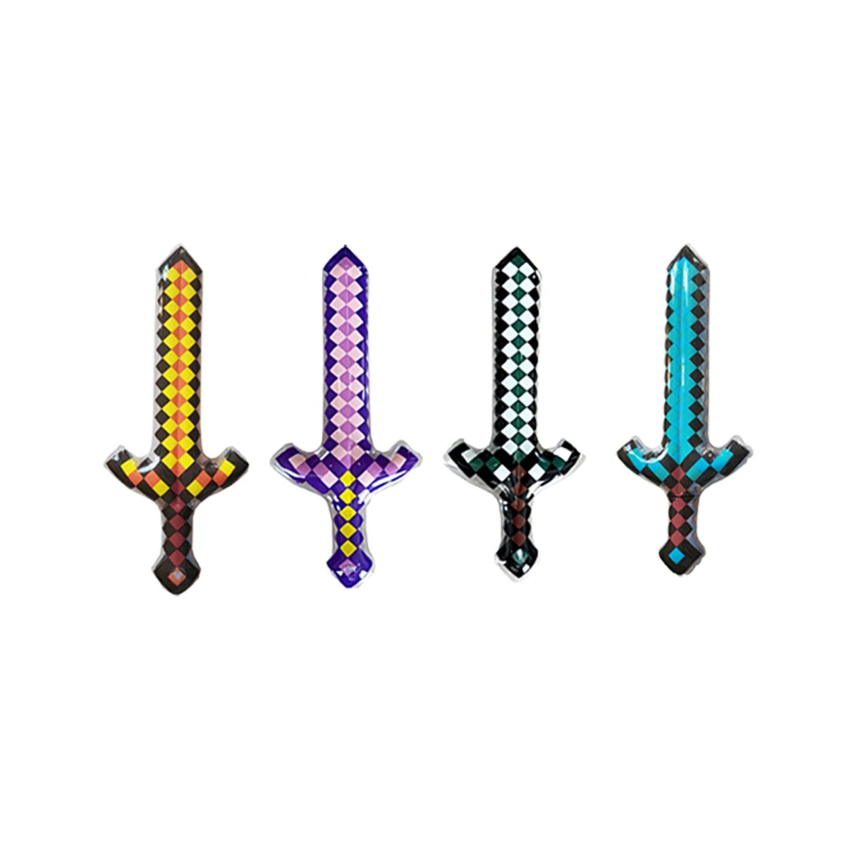 Pixel Style Toys Gemstone Sword Gold Sword Children's Toys Home Games Inflatable Supplies Swords Christmas Gifts