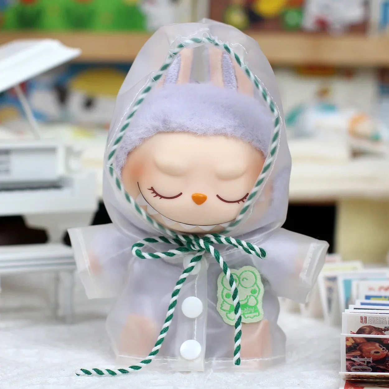 17cm Labubu Raincoat Doll Clothes Heartbeat Macaron Outfits Labubu Accessories 17cm Labubu Raincoat Doll Clothes Heartbeat Macaron Outfits Labubu Accessories