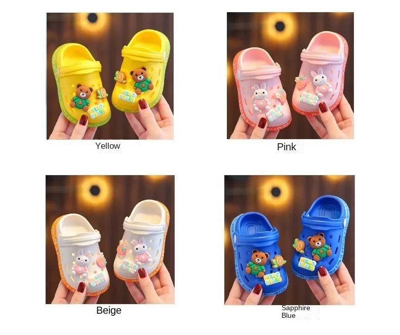Children's Slippers Cute Cartoon Girls Boys with Soft Soles Baby Bags Perforated Shoes Home and Baby Sandals Children's Slippers Cute Cartoon Girls Boys with Soft Soles Baby Bags Perforated Shoes Home and Baby Sandals