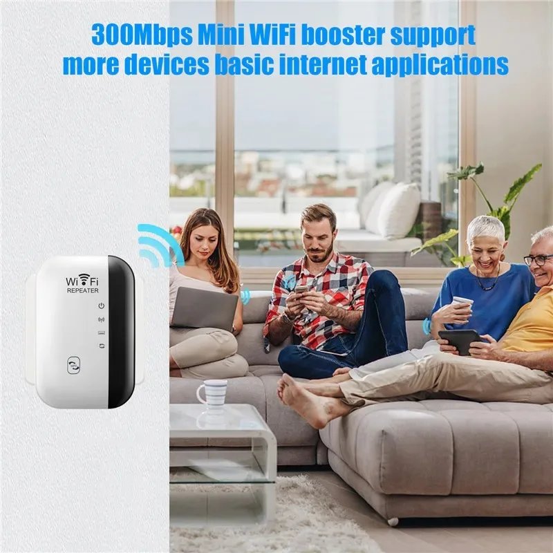 300Mbps WIFI Repeater Remote Wi-Fi Amplifier 802.11N WiFi Signal Booster Network Amplifier For Home/Office Wireless Repeater