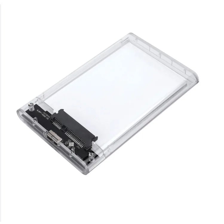Transparent HDD Case Caddy Box HDD Enclosure 2.5 SSD SATA To USB 3.0 Type-C 3.1 Adapter External Hard Drive Box