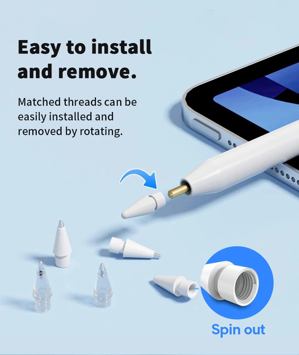 For Apple Pencil Pen Nib Pencil Case For Apple Pencil Tip 2B HB 3.0 Soft Hard For Apple Pencil 1st 2nd Generation Accessories