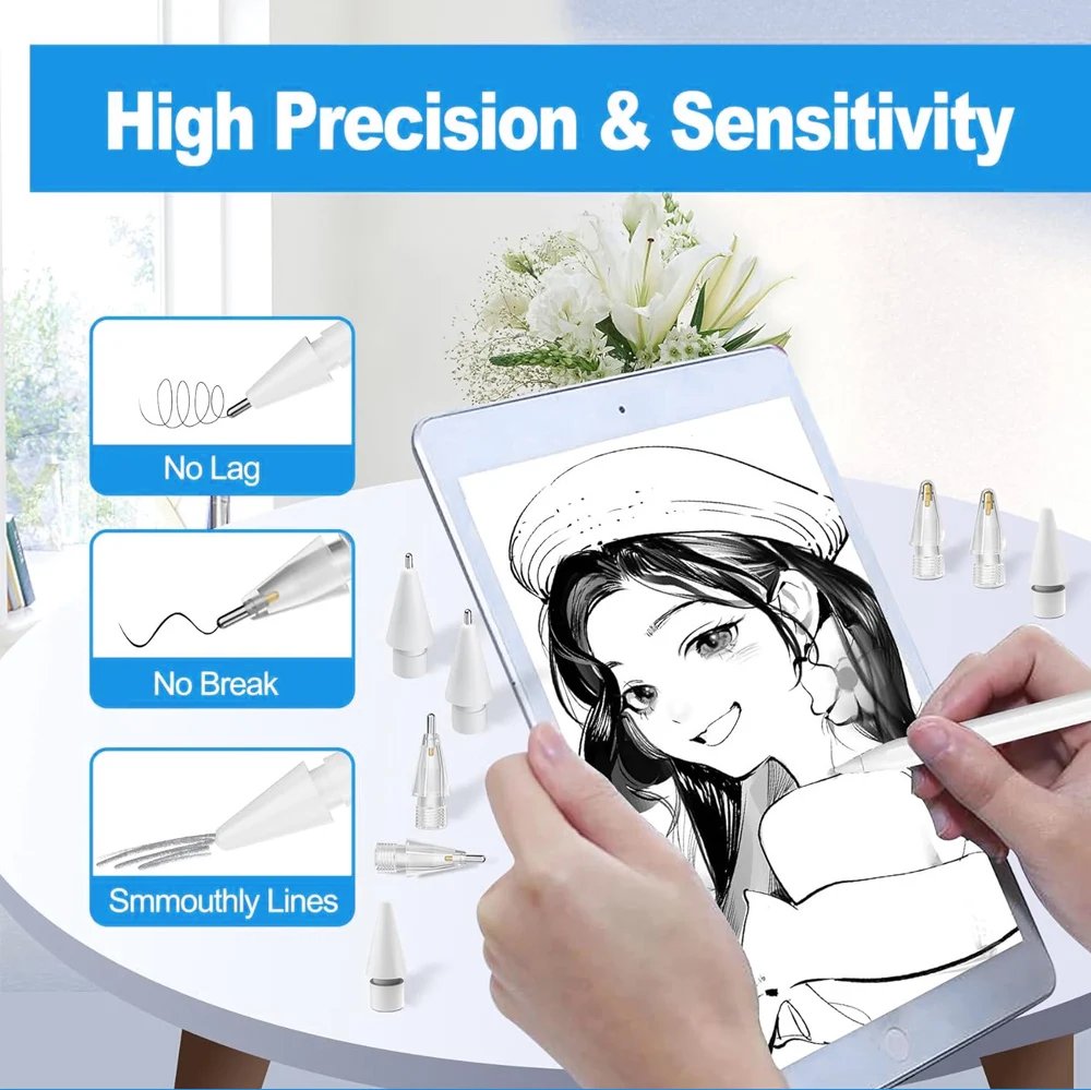 For Apple Pencil Pen Nib Pencil Case For Apple Pencil Tip 2B HB 3.0 Soft Hard For Apple Pencil 1st 2nd Generation Accessories