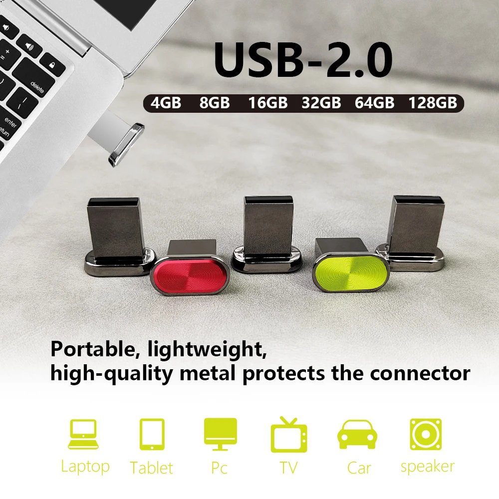 Super Mini USB Flash Drive Waterproof Pendrive 64GB 32GB 16GB 8GB 4GB Real Capacity USB Memory Stick Thumbdrive