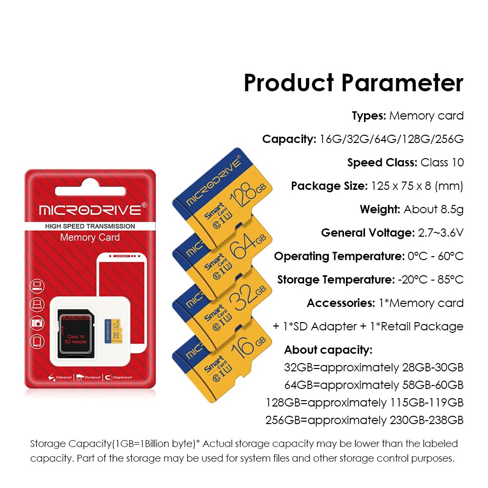 Original Micro TF/SD Card 4GB 8GB 16GB 32GB 64GB 128GB Flash Class 10 SD Card 256GB Memory Card 512GB memorycard For Phone