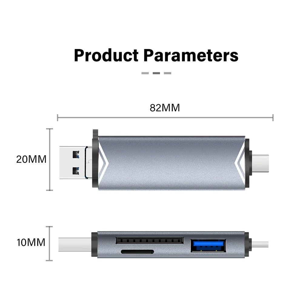 JASTER 6 In 1 Multifunction USB 3.0 Card Reader U Disk TYPE-C/Usb/Tf/Sd Flash Drive Memory Card for Adapter Phone Laptop Compute JASTER 6 In 1 Multifunction USB 3.0 Card Reader U Disk TYPE-C/Usb/Tf/Sd Flash Drive Memory Card for Adapter Phone Laptop Compute