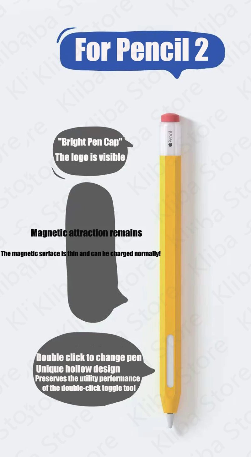 Silicone Pencil Case For Apple Pencil 2nd 1st Tablet Touch Stylus Pouch Portable Protective Cover