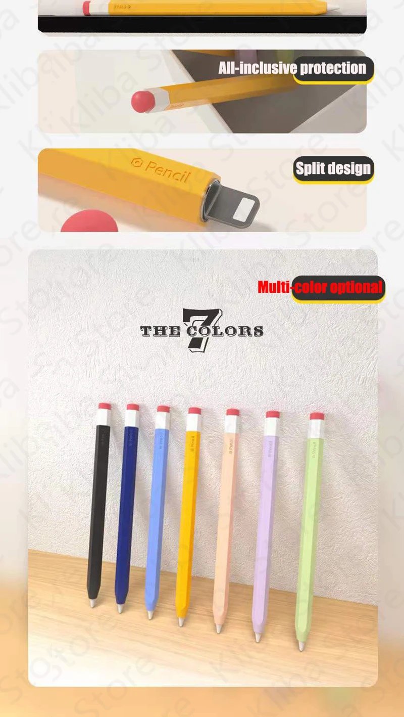 Silicone Pencil Case For Apple Pencil 2nd 1st Tablet Touch Stylus Pouch Portable Protective Cover