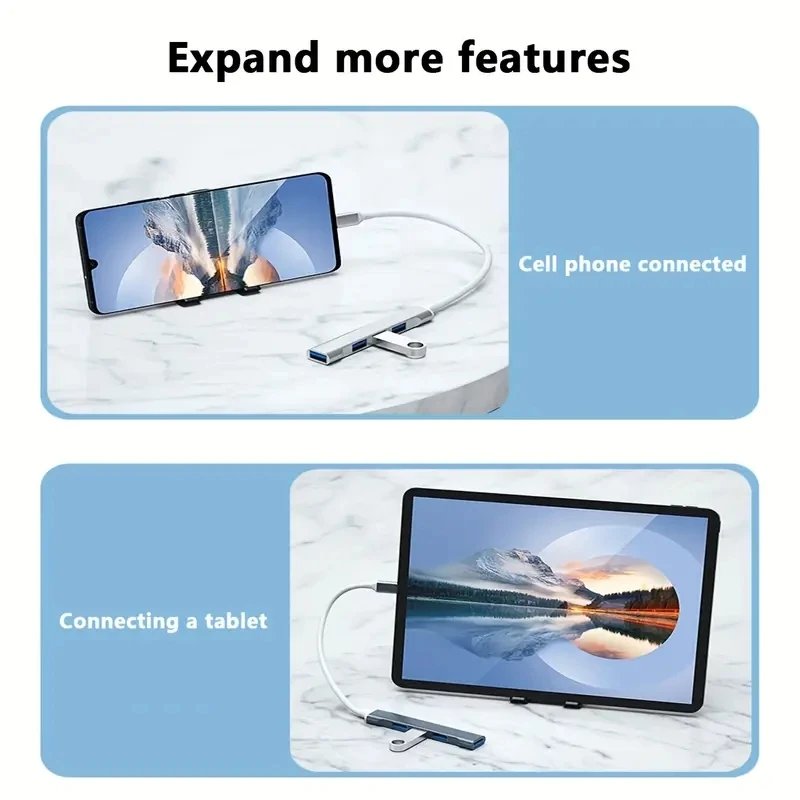 467 Mobile Phone Computer  One Drag Four Expanders High Speed Transmission USB Dock Multi Function Wire Divider