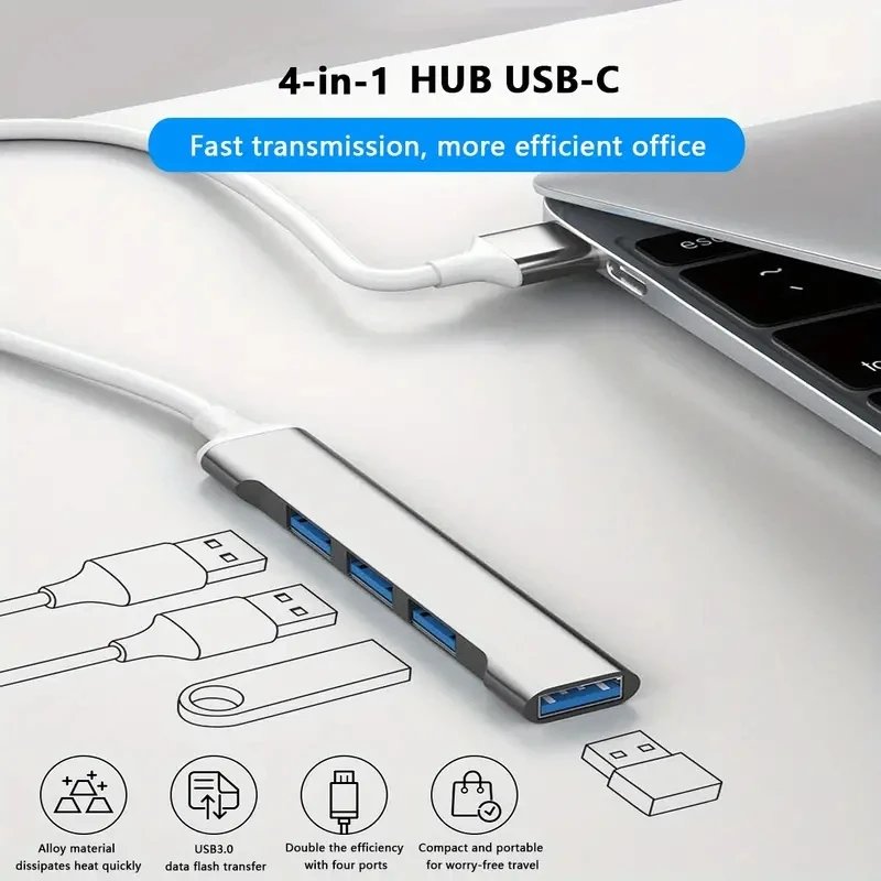 467 Mobile Phone Computer  One Drag Four Expanders High Speed Transmission USB Dock Multi Function Wire Divider