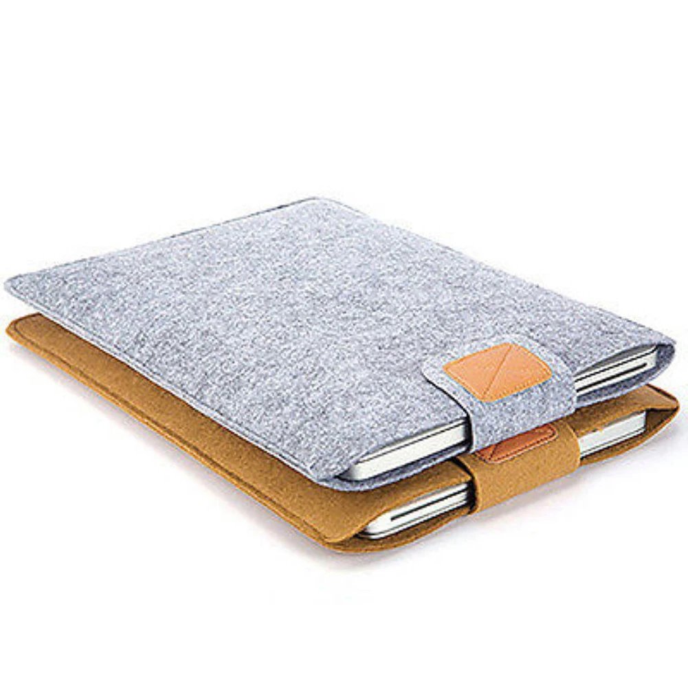 Felt Sleeve Slim Tablet Case Cover Bag for MacBooks Air Pro 11 13 15 Inch Solid Color Tablet Storage Bag