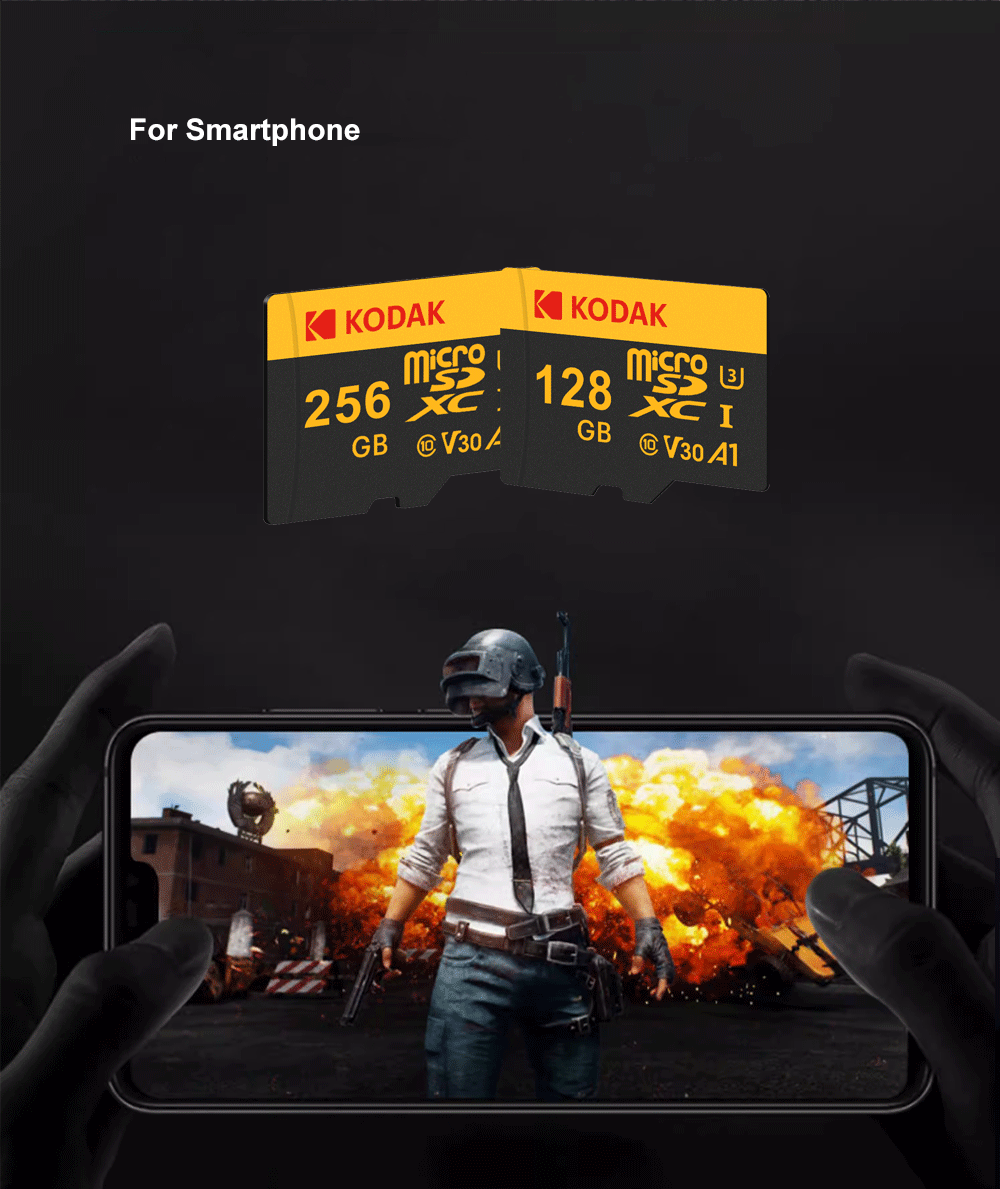 KODAK Micro SD 512GB 256GB Memory Card UP TO 100MB/s C10 U3 32GB 64GB 128GB TF Card 4K HD For USB Card Reader Adapter Microsd