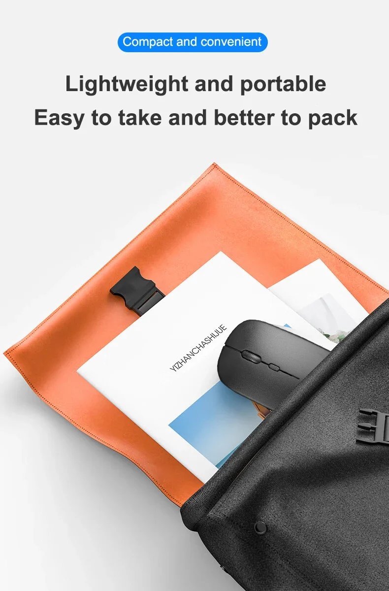 Wireless Mouse Slim Bluetooth-compatible 2.4G Computer Mice Portable Rechargeable/Battery Cordless Mouse for iPad Laptop Desktop