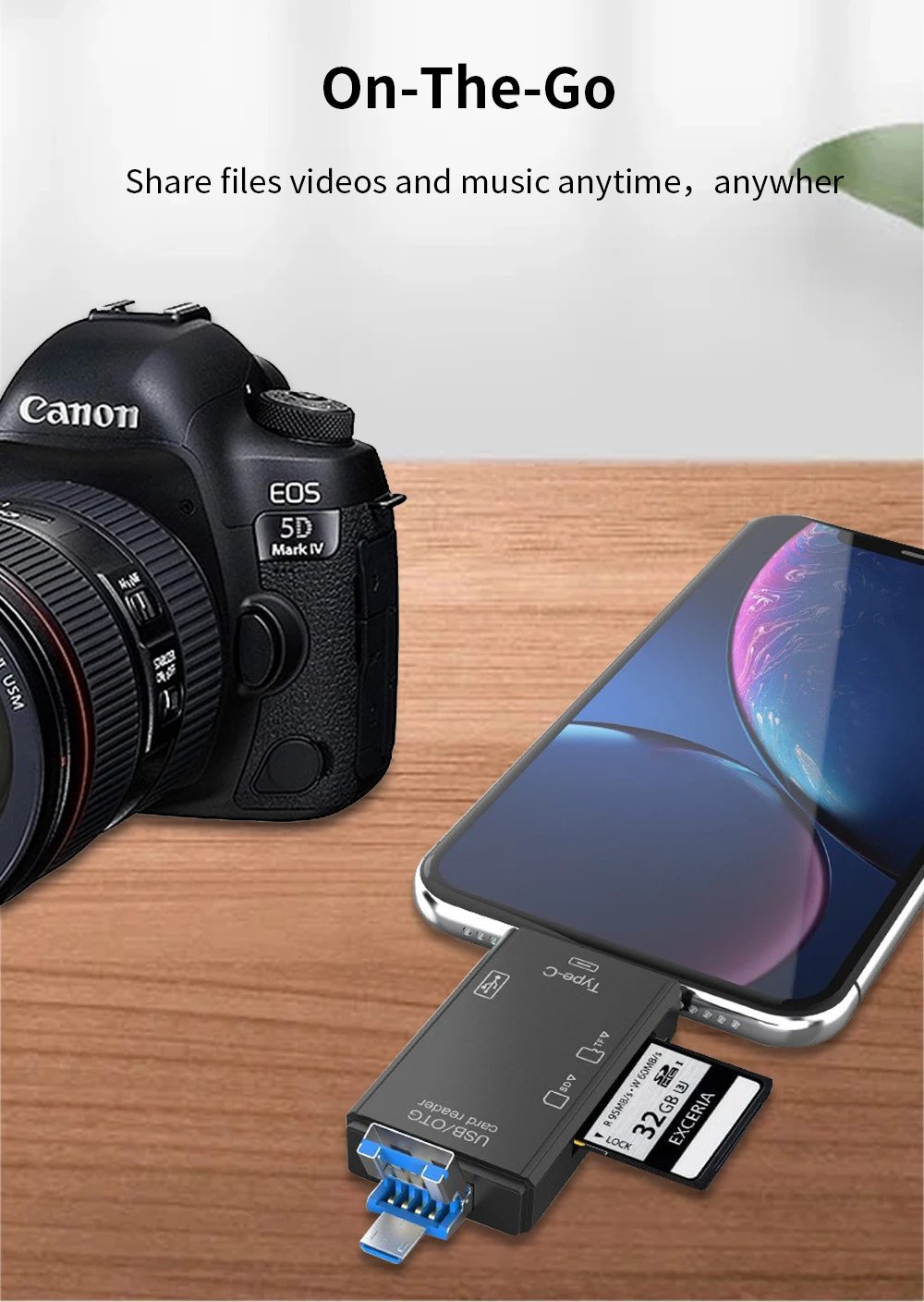 TISHRIC Type C Micro USB Adapter USB TF SD Card Reader USB-C Memory Card Adapter For Macbook Samsung Huawei XiaoMi Laptop Phone