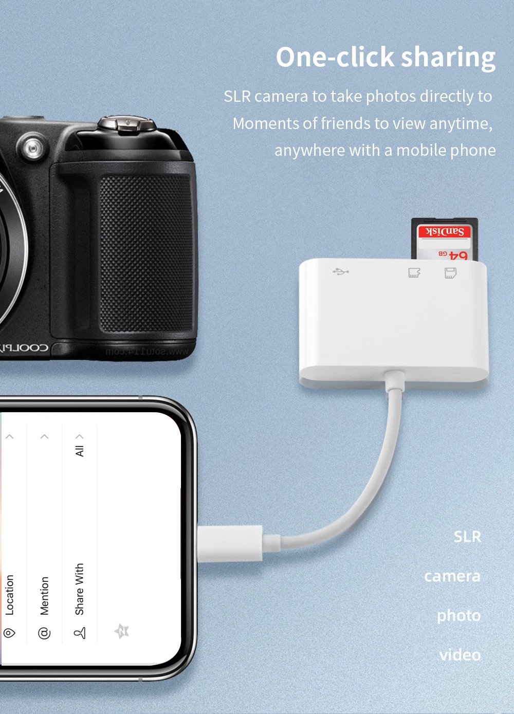 TISHRIC Type C Micro USB Adapter USB TF SD Card Reader USB-C Memory Card Adapter For Macbook Samsung Huawei XiaoMi Laptop Phone