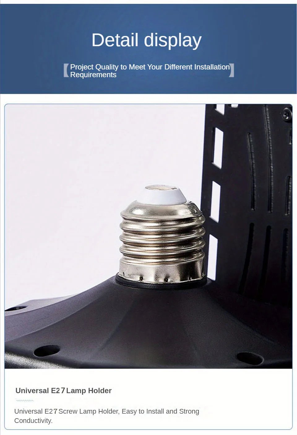 LED Garage Light Bulbs 45W 60W 80W10000LM Super Bright Garage Lighting LED Shop Light With Adjustable Panels, E27 Screw Socket