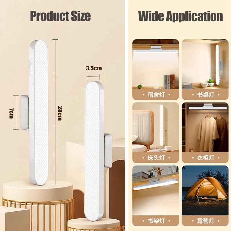 LED Table Lamp Magnetic Hanging USB Rechargeable Desk Lamp 3 Color Reading Light Dimmable Cabinet Closet Wardrobe Night Light LED Table Lamp Magnetic Hanging USB Rechargeable Desk Lamp 3 Color Reading Light Dimmable Cabinet Closet Wardrobe Night Light