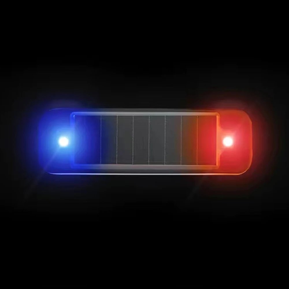 Mini LED Solar Power Car Warning Light Night Security Simulated Alarm Wireless Anti-Theft Caution Lamp Flashing Dummy Alarm Lamp