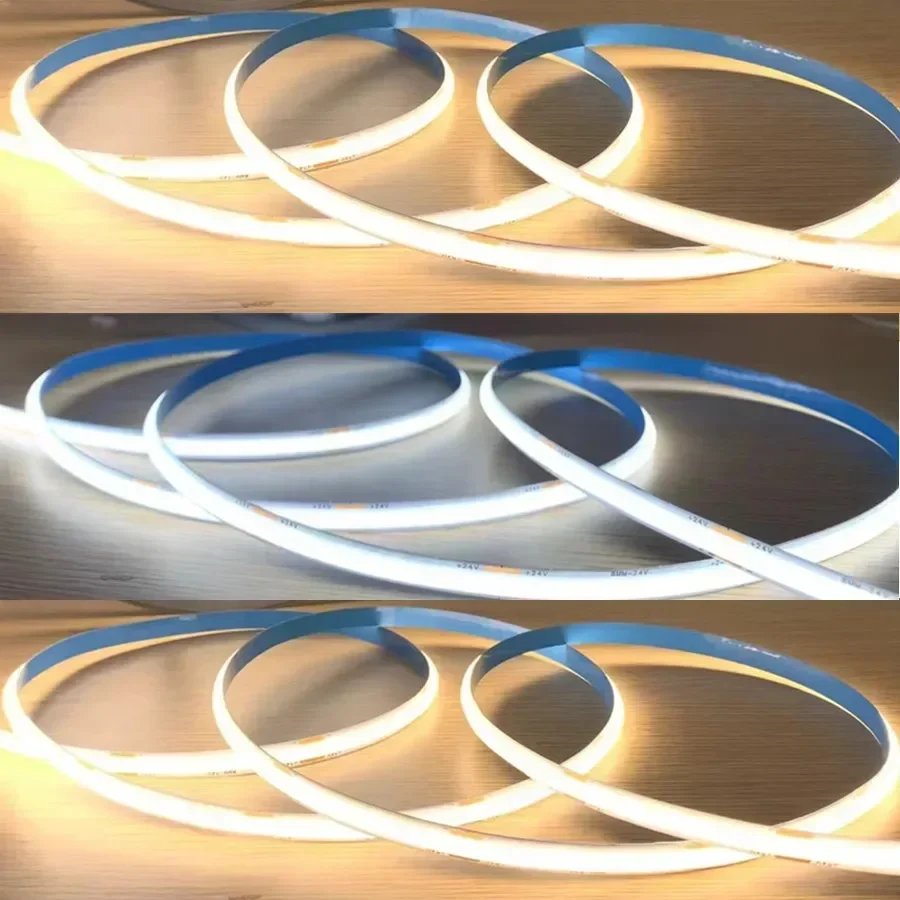 1-5M USB LED Strip Light 5V 320LEDs/M COB Touch Sensor Dimmable Lamp Tape DIY Mirror Backlight TV Kitchen Room Night Lighting