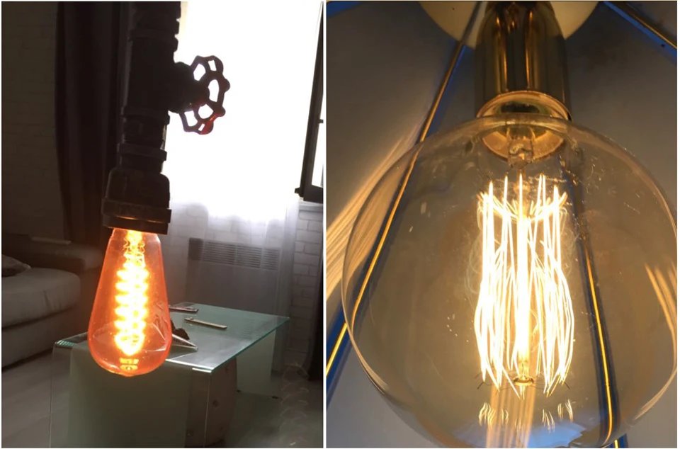 Retro Edison Bulb E27 220V 40W ST64 G80 G95 G125 Ampoule Vintage Edison Bulb Incandescent Lamp Filament Light Bulb Home Decor