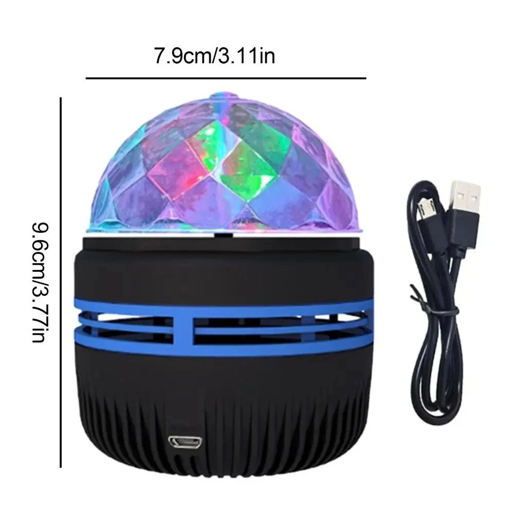 Starry Sky Galaxy Lamp Projector LED Night Light Remote Control Sound Active 5V USB Charging 7 Modes for Kids Room Party Decor