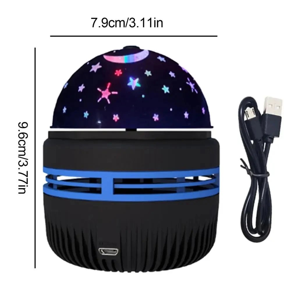 Starry Sky Galaxy Lamp Projector LED Night Light Remote Control Sound Active 5V USB Charging 7 Modes for Kids Room Party Decor