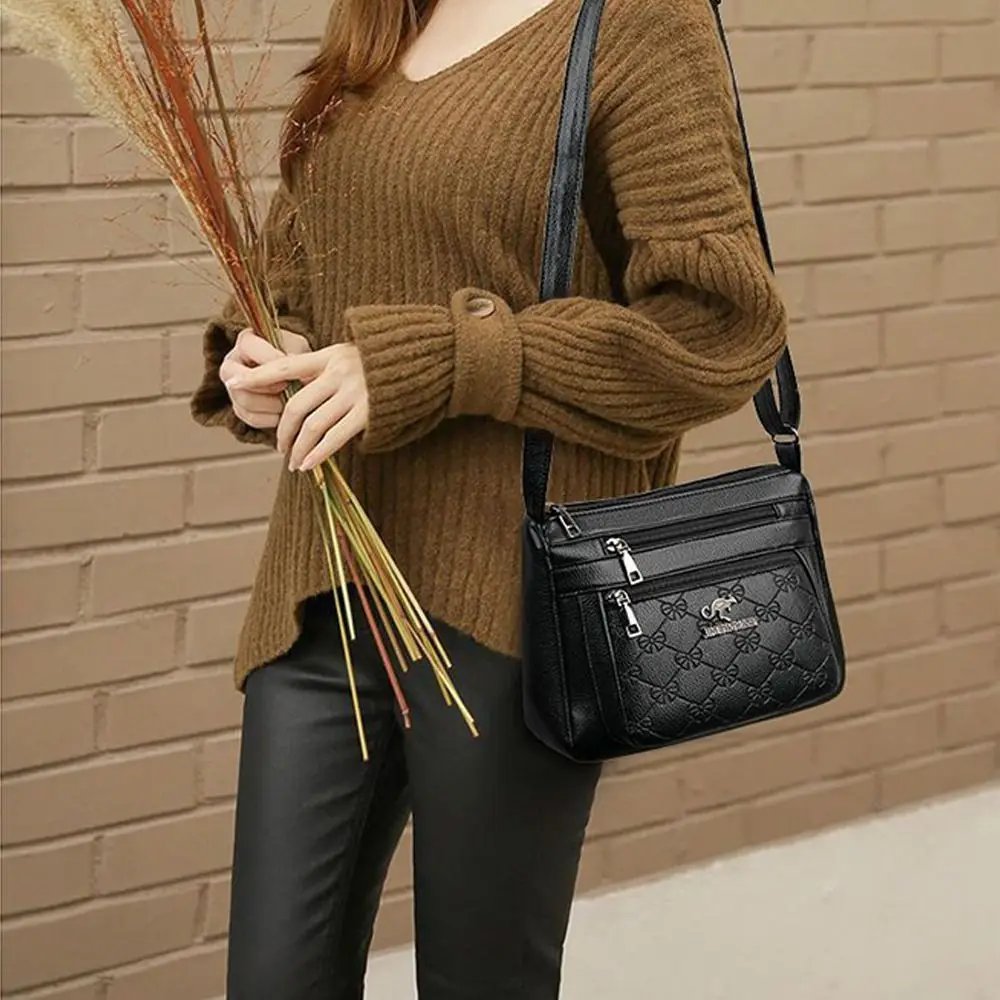Women's Bag Middle-aged Bag Mother's Bag Fashion Multi-layer Large Capacity Single Shoulder Mother-in-law Buy Vegetable Bag