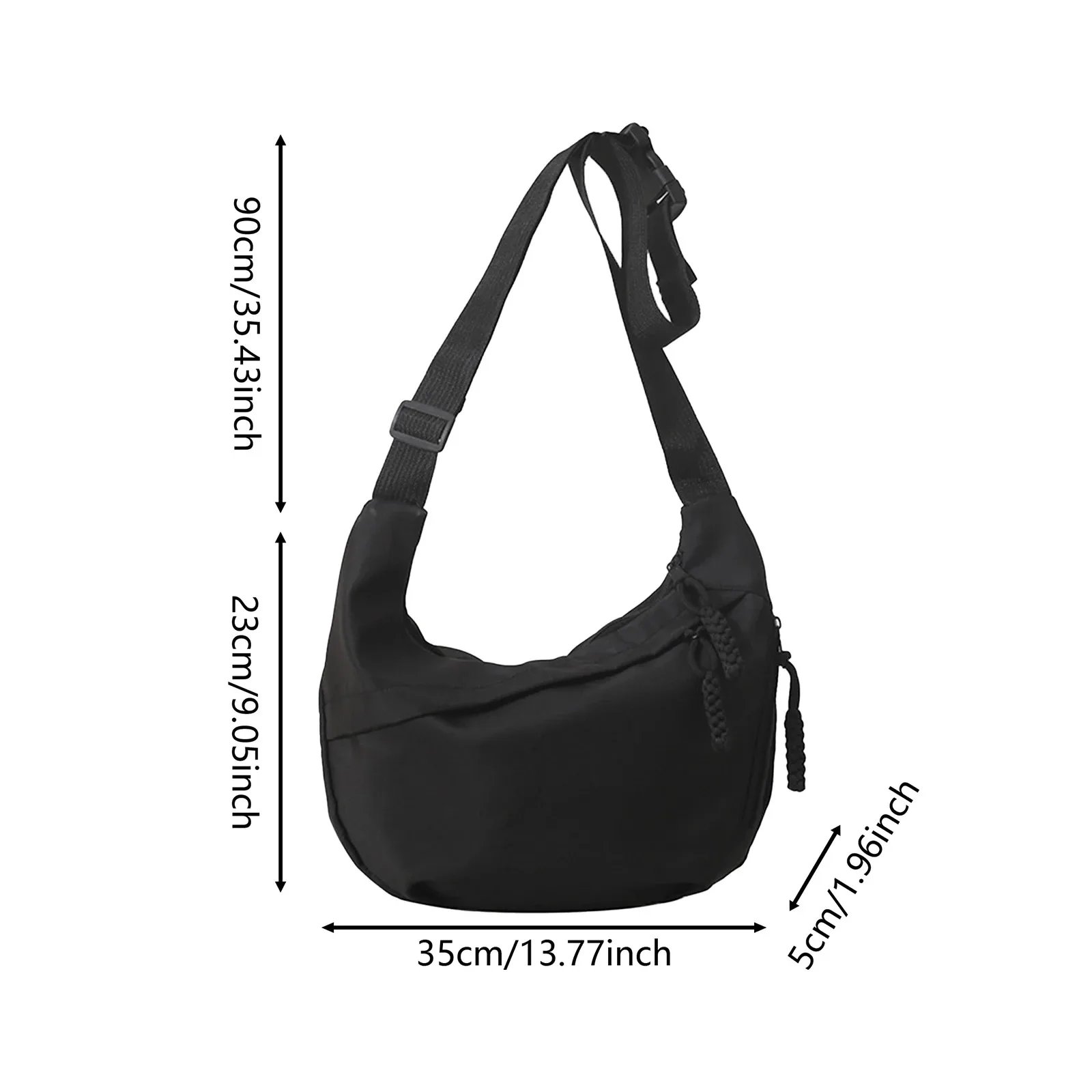 New retro nylon tote bag, stylish large capacity shoulder bag, commuting crossbody bag