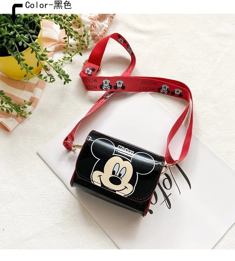 Disney Women's Bag Kids Bag Mickey Mouse Cartoon Pictures Shoulder Bags Cute Girl Messenger Bag Coin Purse Fashion Anime Gifts