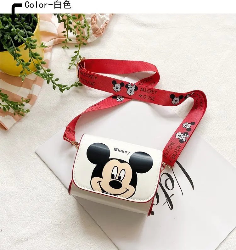 Disney Women's Bag Kids Bag Mickey Mouse Cartoon Pictures Shoulder Bags Cute Girl Messenger Bag Coin Purse Fashion Anime Gifts